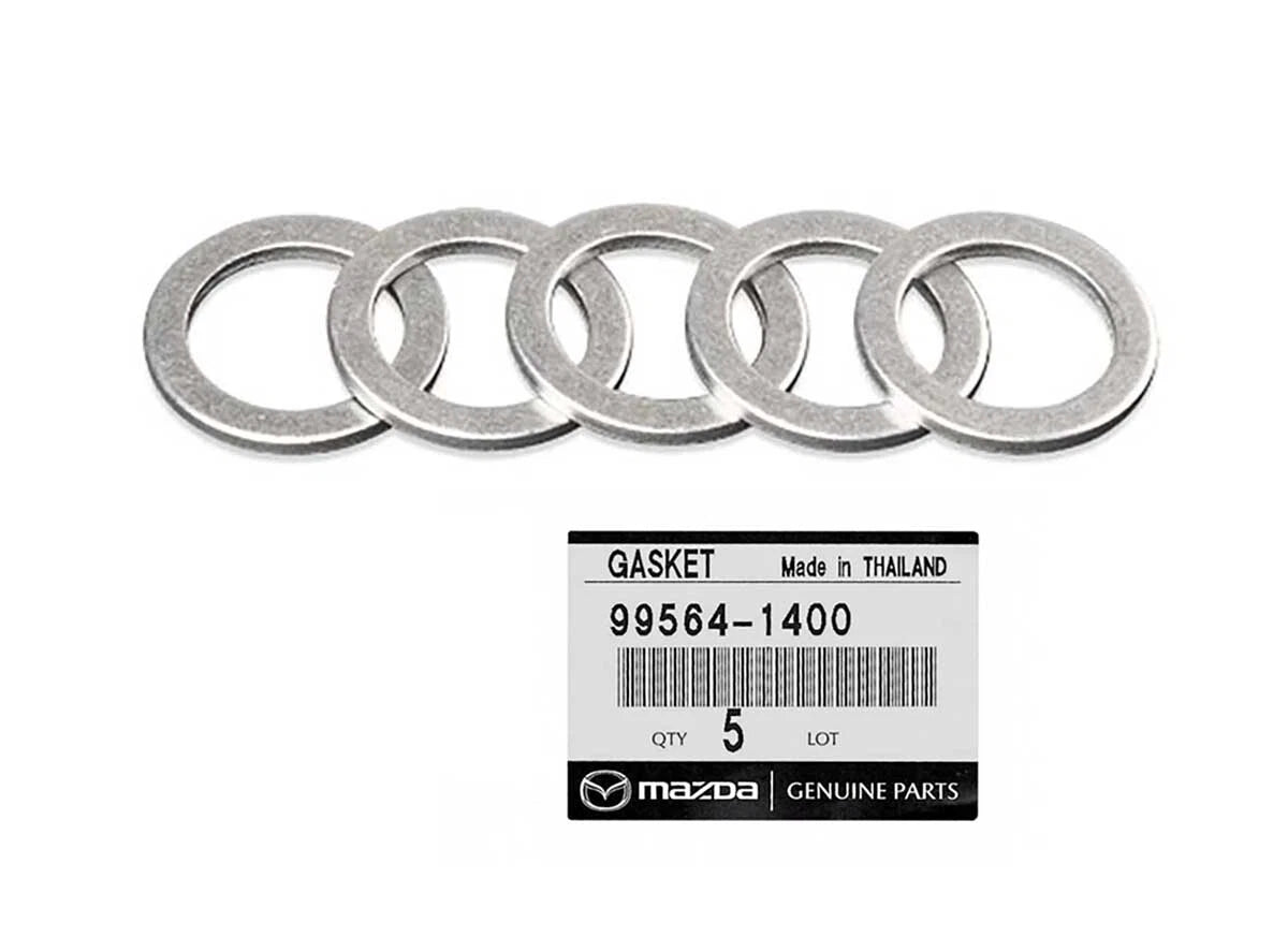 5 x Drain Plug Washers for Mazda 2, 3, 6, CX-3, CX-9, CX-30, MX-5 (2003-2023)