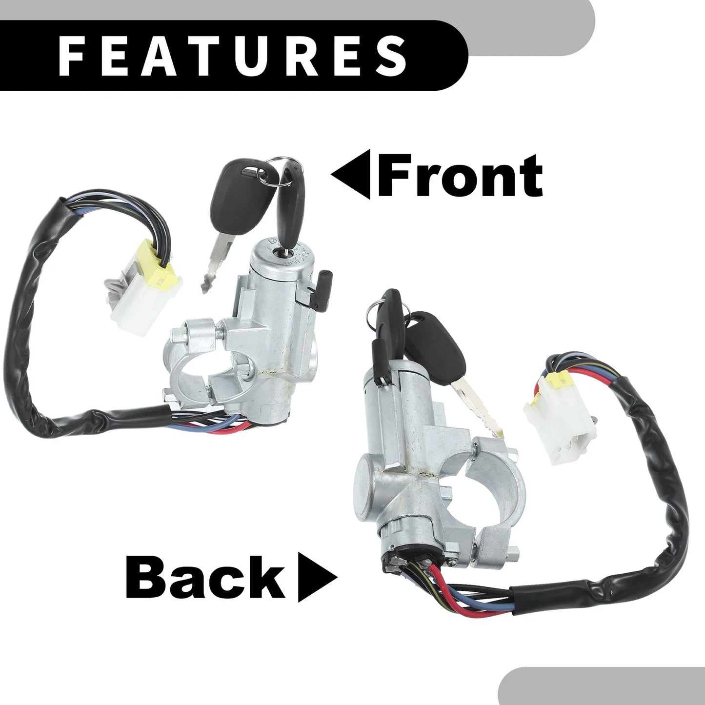 Ignition Lock Cylinder & Door Lock w/ Keys for Nissan D21 (1986-1997)