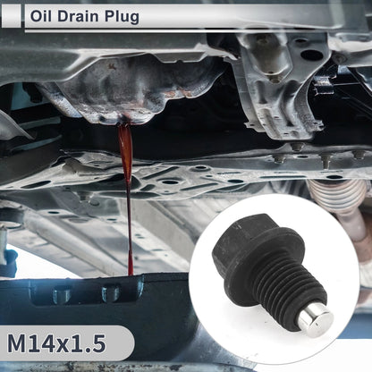 M14x1.5 1.3" Height Engine Oil Drain Plug with Gasket for Car Motorcycle