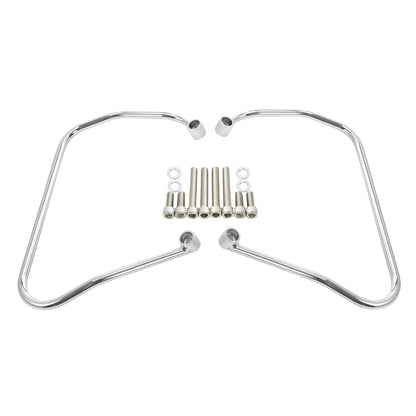 Chrome Saddlebag Support Brackets for Harley Softail Slim (2018-2024)