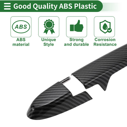Car Door Handle Cover Trim for Honda Fit Jazz GK5 GP5 (2014-2018) Carbon Fiber