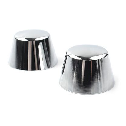 Front Axle Nut Covers 2 x Satin Silver for Harley Sportster Softail Road King
