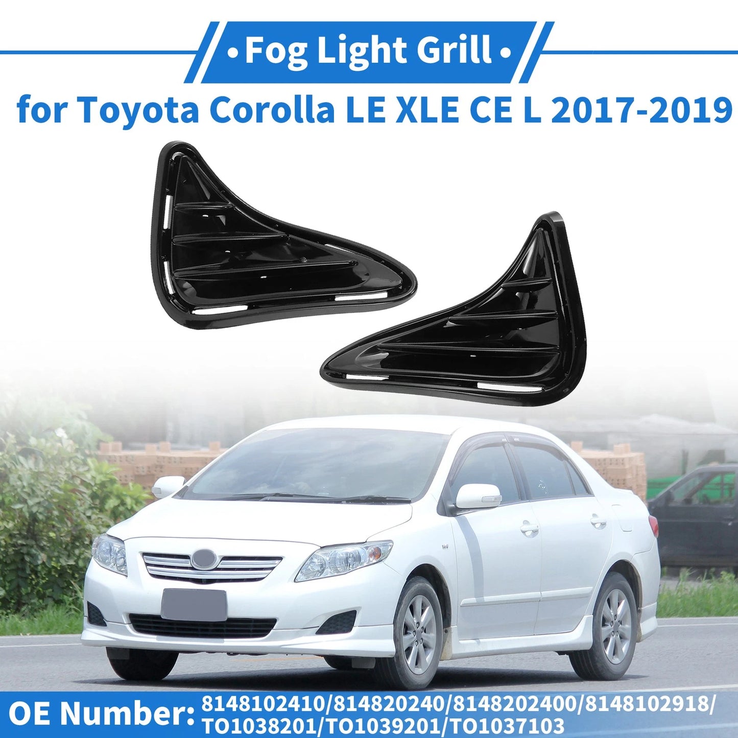 Bumper Fog Light Covers  for Toyota Corolla (2014-2019)