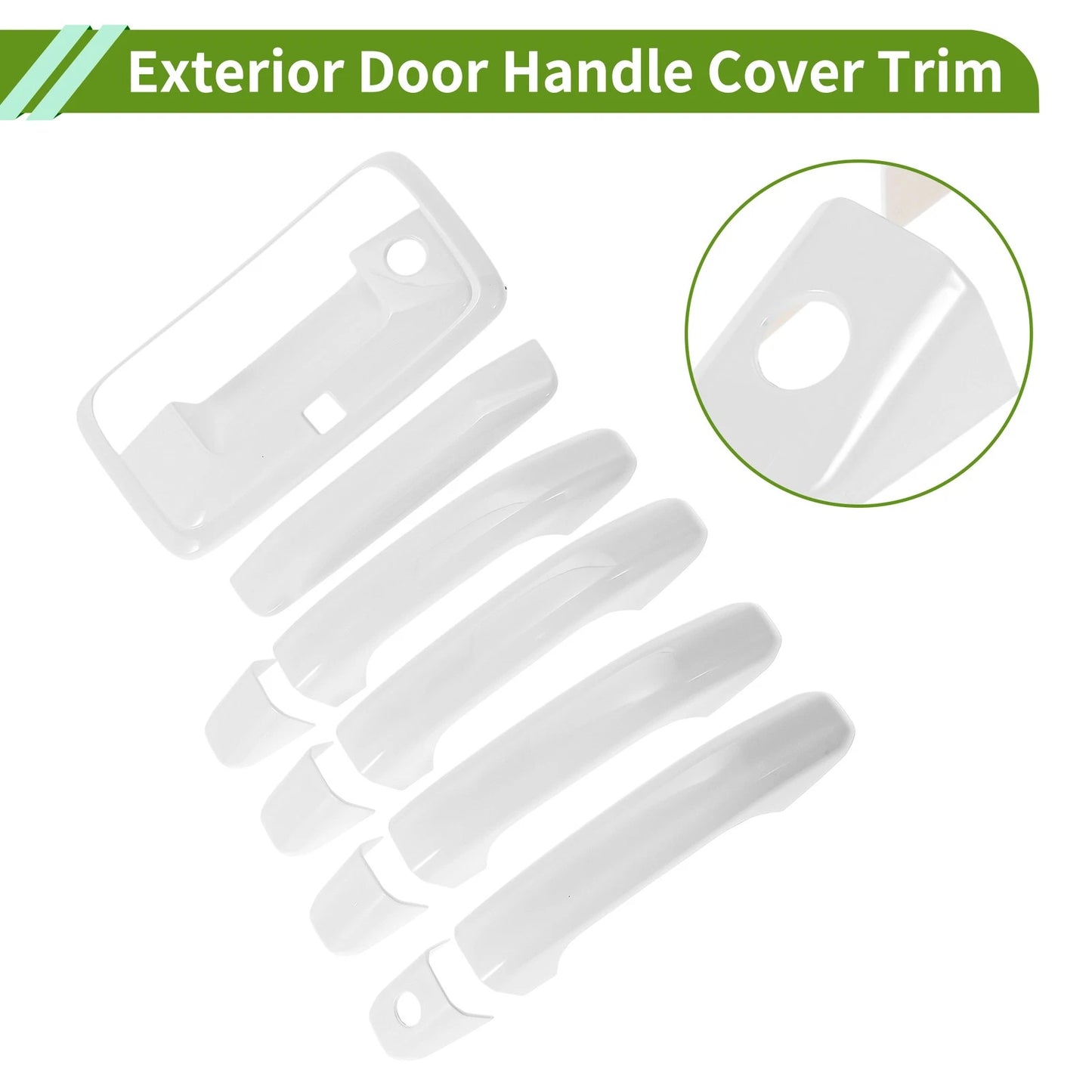 Exterior Door Handle Cover Trim for Chevrolet Colorado White
