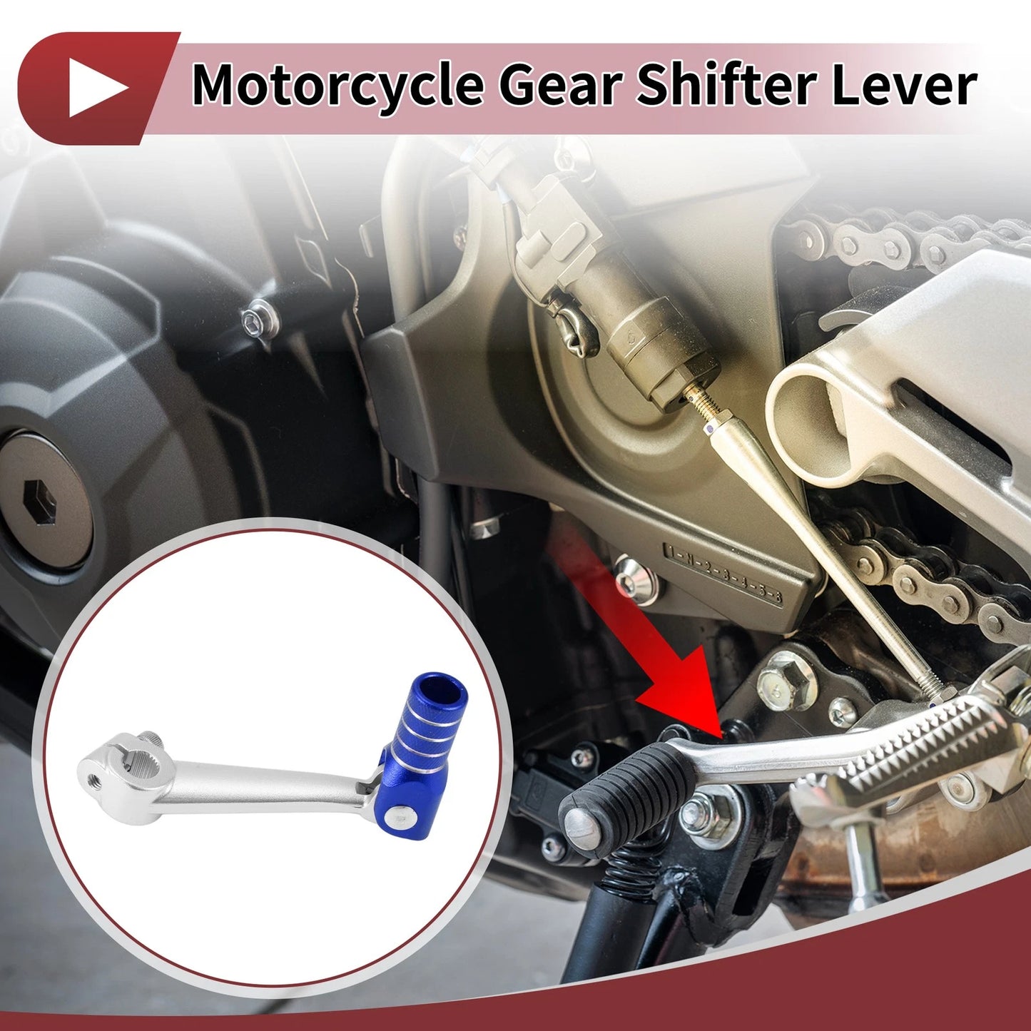 Folding Shifter Lever for Bosuer M5 Silver Tone Blue