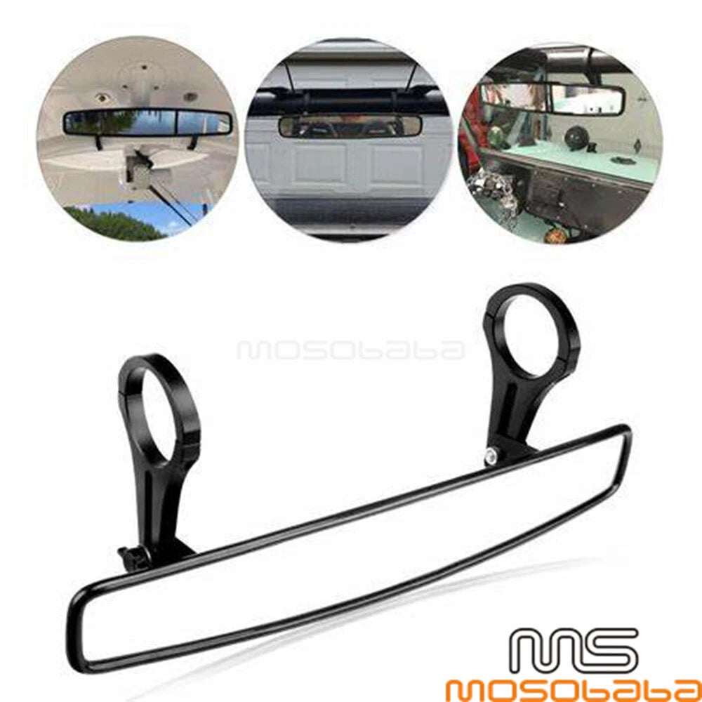 Wide Rear View Race Mirror 1.75" Clamp for Polaris, Arctic Cat, Yamaha