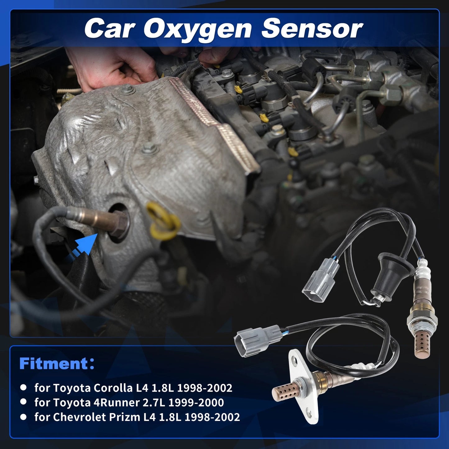 Oxygen Sensor 2 x Upstream/Downstream Oxygen Sensor for Toyota Corolla 1.8L (1998–2002)