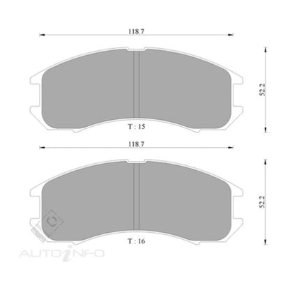 Disc Brake Pads Set for Mazda 626 (1987 - 1997)