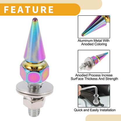 License Plate Screws Cover 54mm Multicolor 4 x Universal Motorcycle