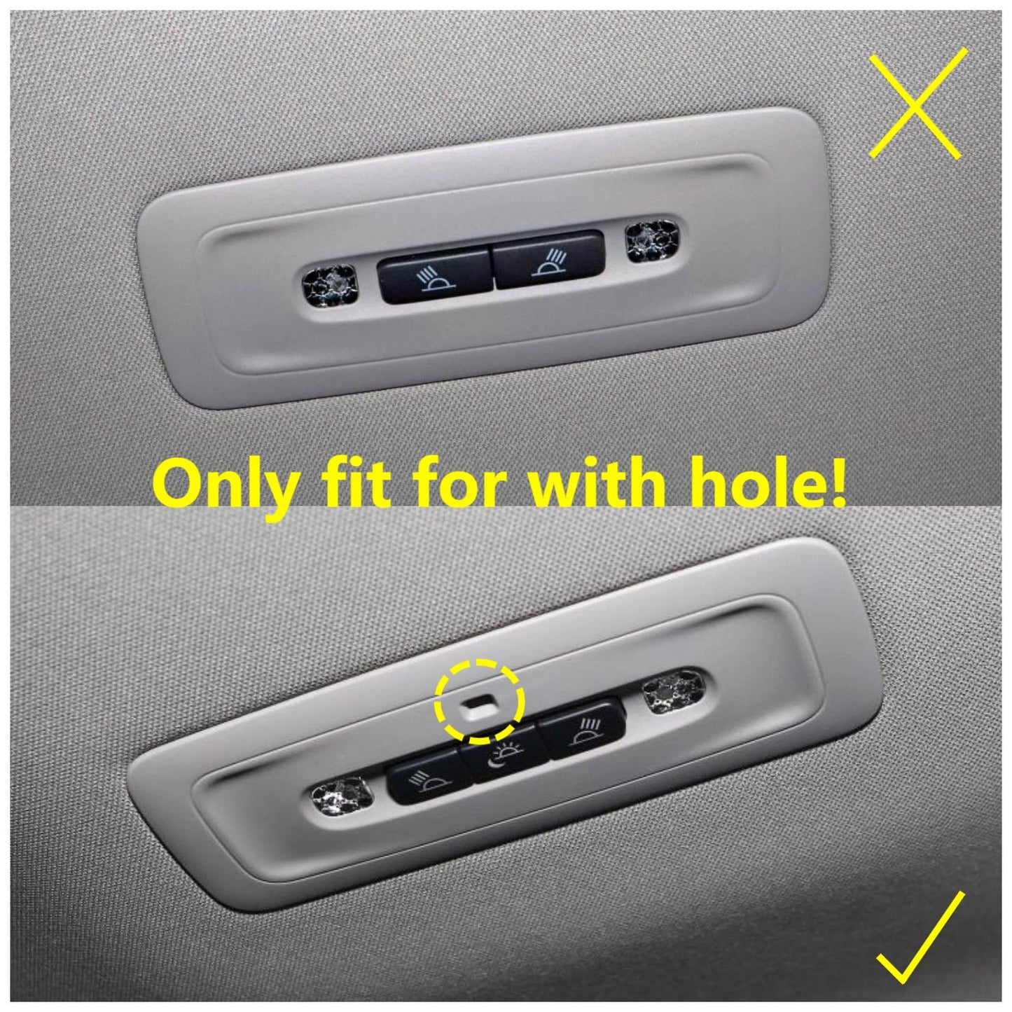 Reading Light Carbon Fiber Cover Trim for 2018-2020 Toyota Camry SE LE (2018-2020)