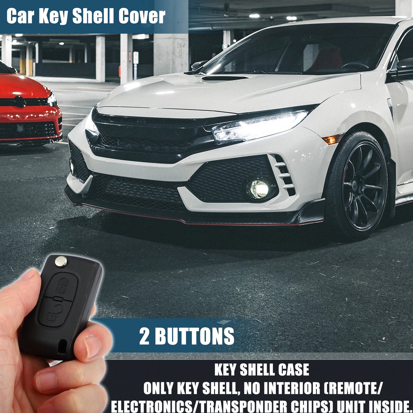 Button Keyless Entry Remote Key Shell for Citroen Peugeot