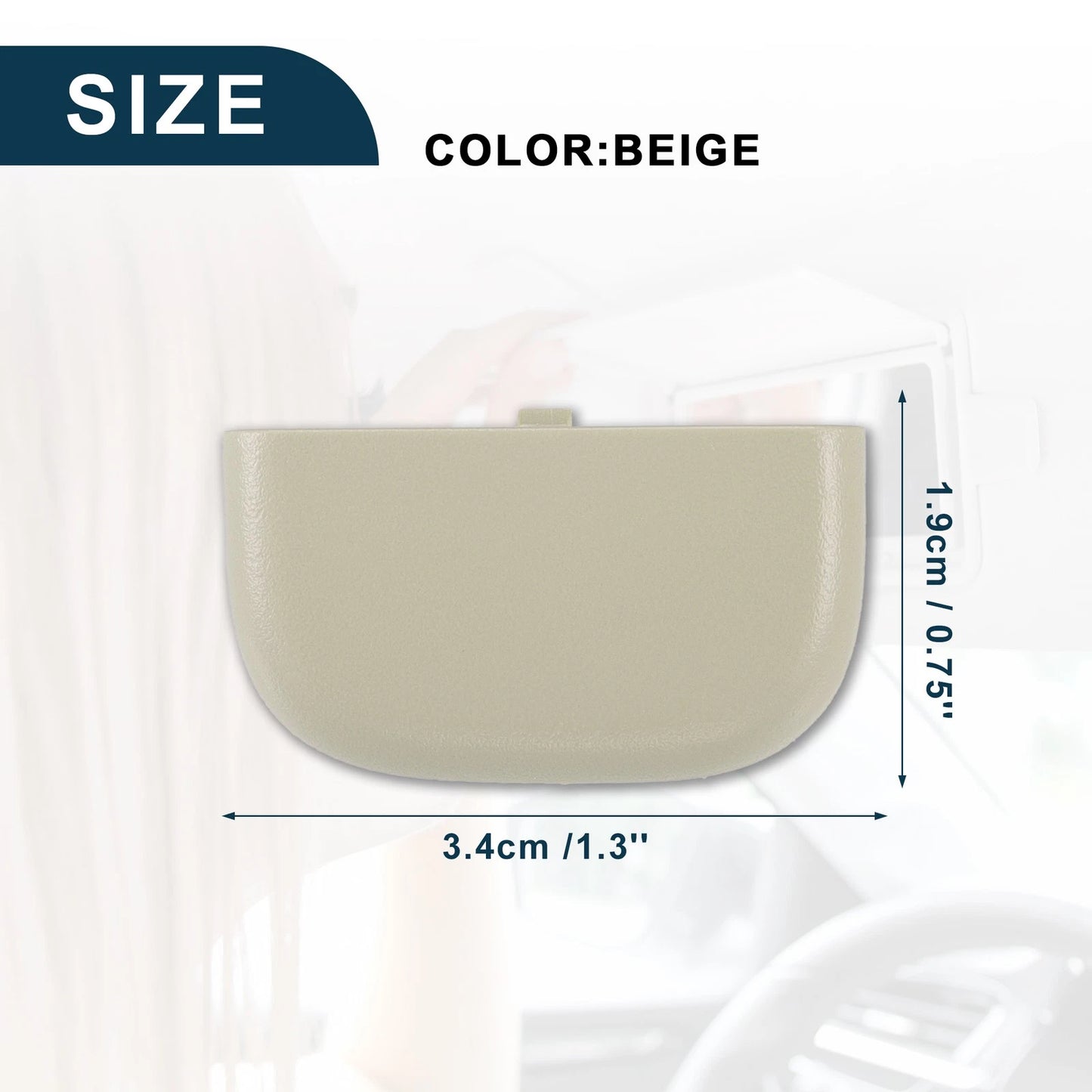 Makeup Mirror Cover Sun Visor Cap Clip for Ford Edge (2015-2023)