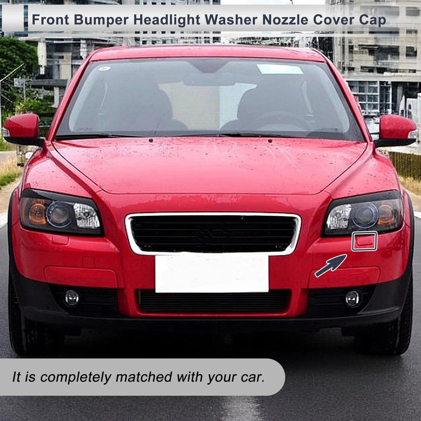 Front Left Bumper Headlight Washer Nozzle Cover for Volvo C30 (2007-2013)