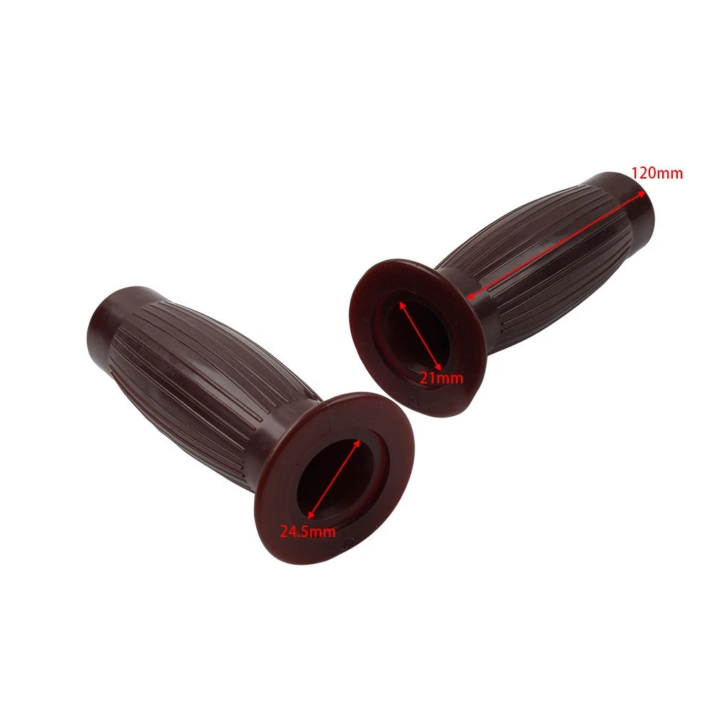 Universal 7/8" Easy-Hold Hand Grips for Vintage Motorcycle Handlebars Red