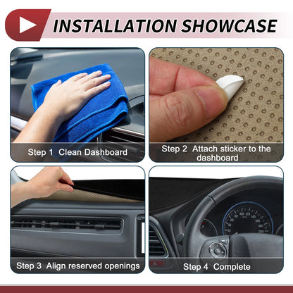 Dashboard Cover Mat for Toyota RAV4 2019-2021 Sun Protector Black