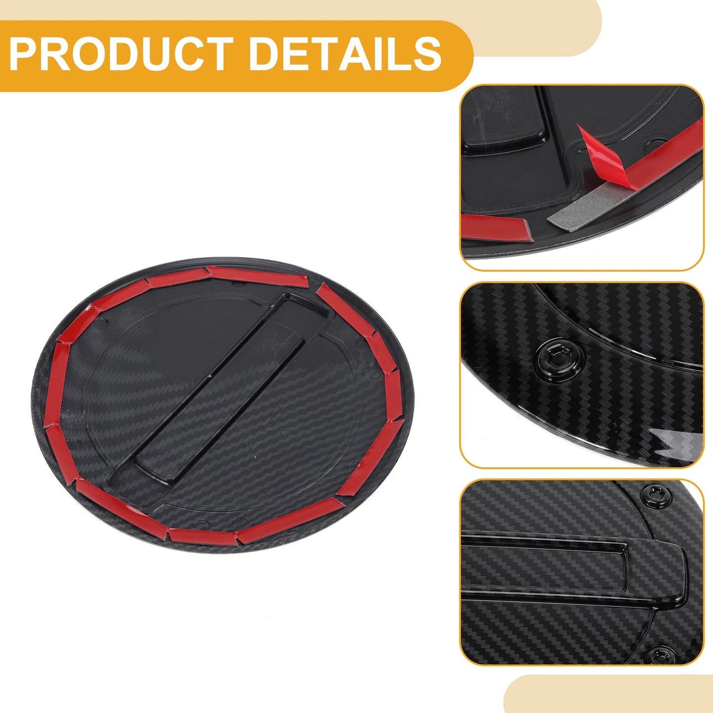 Fuel Tank Door Cap for Dodge Ram Carbon Fiber Black (2023 - 2025)