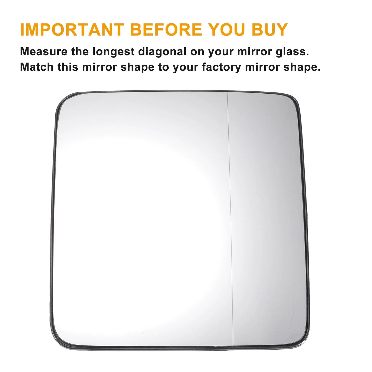 Heated Right Side Mirror Glass w/ Backing Plate for Jeep Wrangler (2011-2017)