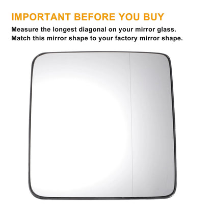 Heated Right Side Mirror Glass w/ Backing Plate for Jeep Wrangler (2011-2017)