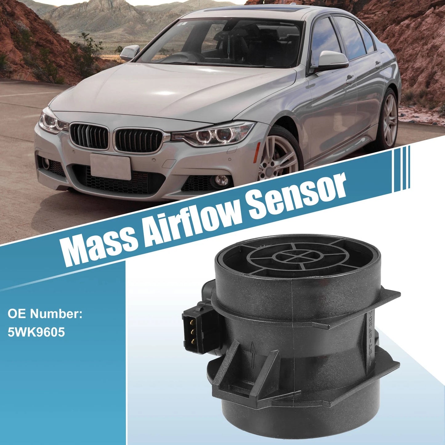 Mass Air Flow Sensor for BMW 323i 2.5L L6