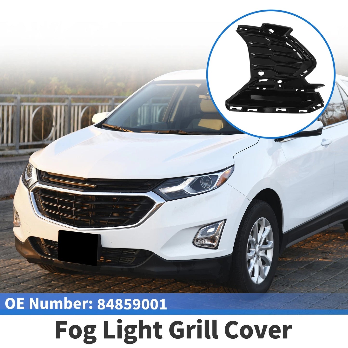1Pc Front Right Fog Light Grill for Chevrolet Equinox (2022-2024)