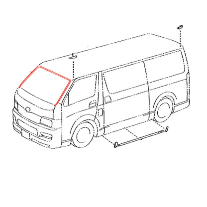 Front Windshield Moulding for Toyota Hiace Van 2005-2019