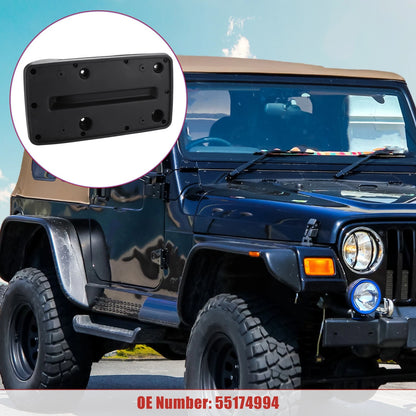 Car License Plate Frame Bracket for Jeep Wrangler 1997-2006 Black