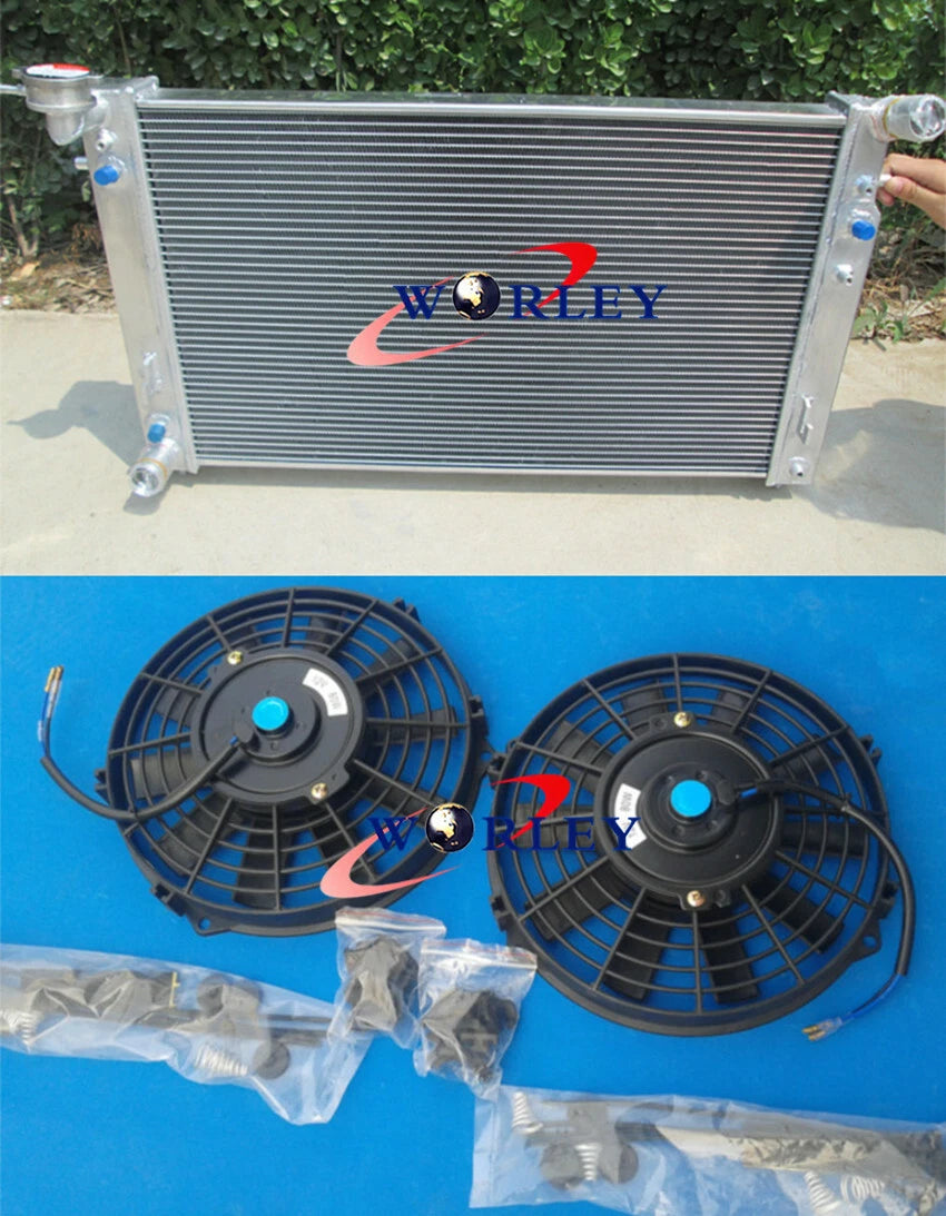 3 Row Aluminum Radiator + Fans for Holden Commodore VT VU VX HSV V6 3.8L (1997-2006)