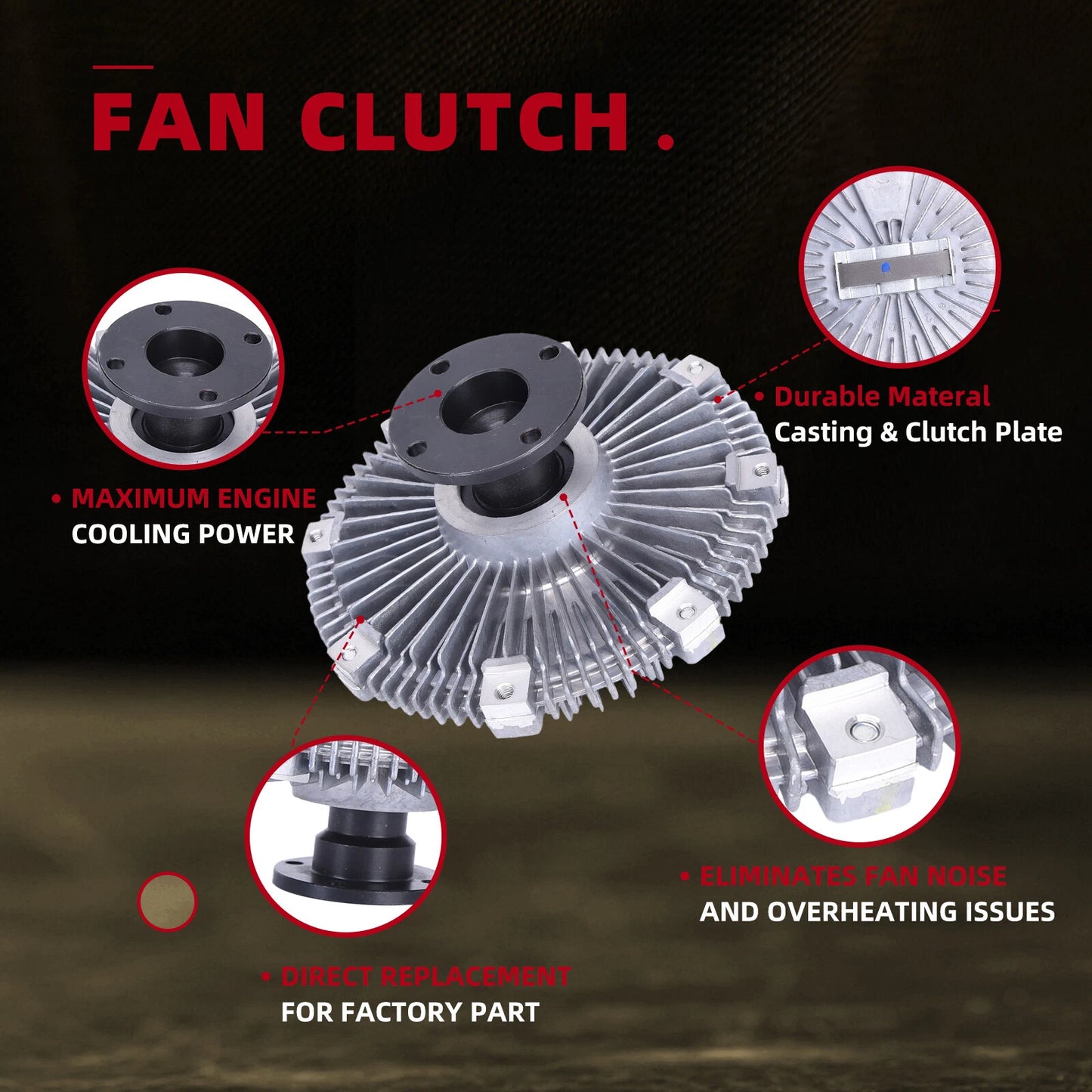 Radiator Cooling Fan Clutch for Holden Rodeo RA, Isuzu DMax RC 3.0L (2003-2012)