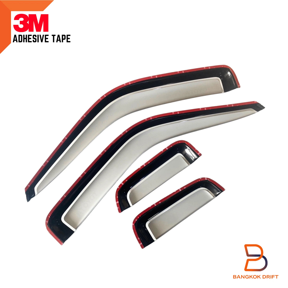 Silver Weather Shield Window Visor Rain Guard for Toyota Hilux Ute (88-96)