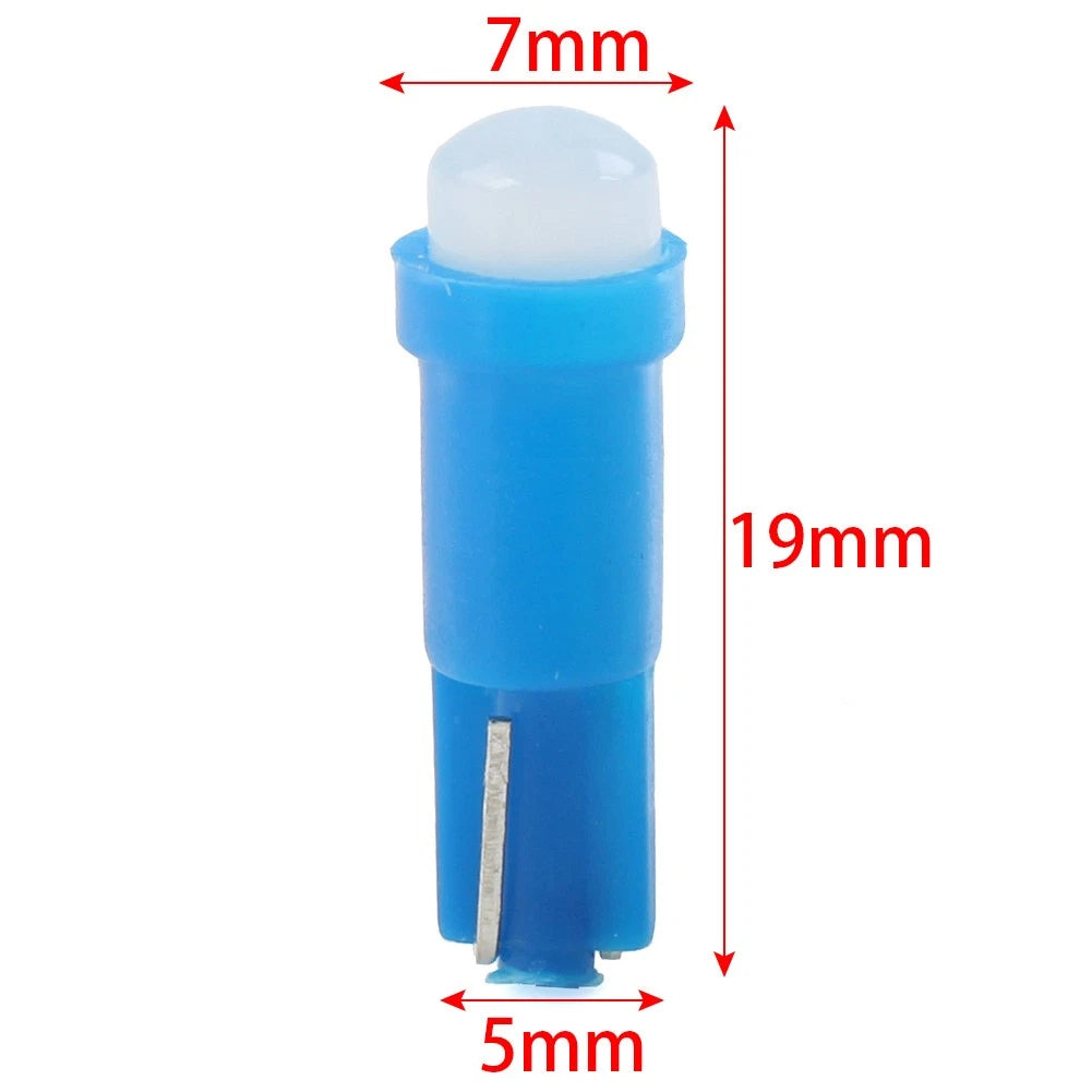 10 x T5 LED Blue Light Indicator Bulbs for Car Dashboard Gauge