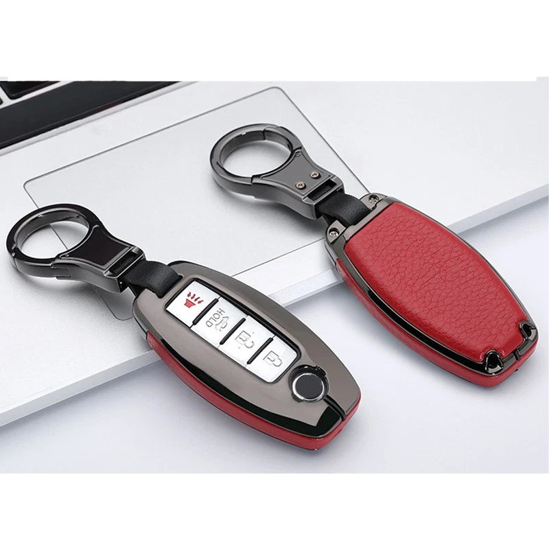 Leather Car Remote Control Key Case Cover for Nissan Infiniti