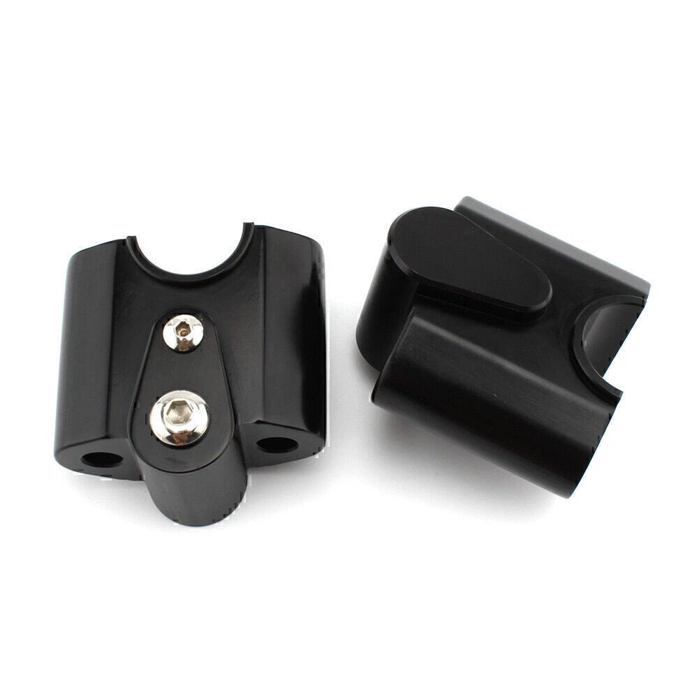 Black Handlebar Risers Lift Clamp Adapters for BMW R 18 Classic (2022-2023)