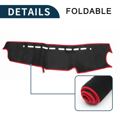 Dashboard Cover Mat for Suzuki Jimny JB64 (2018-2024) Black Red 1 Set