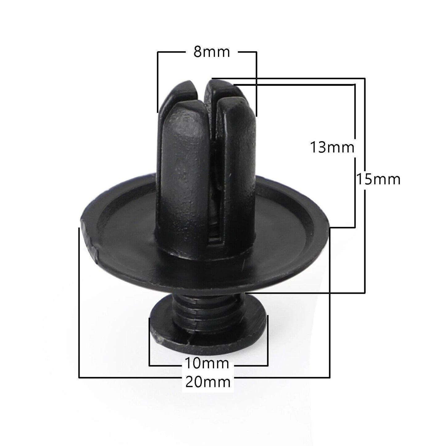 50 x 8mm Mounting Fairing Clips for Motorcycle, Car, Scooter, ATV