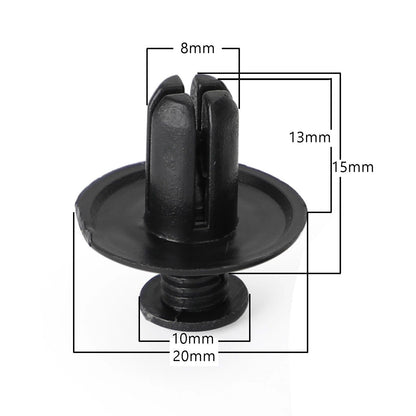 50 x 8mm Mounting Fairing Clips for Motorcycle, Car, Scooter, ATV