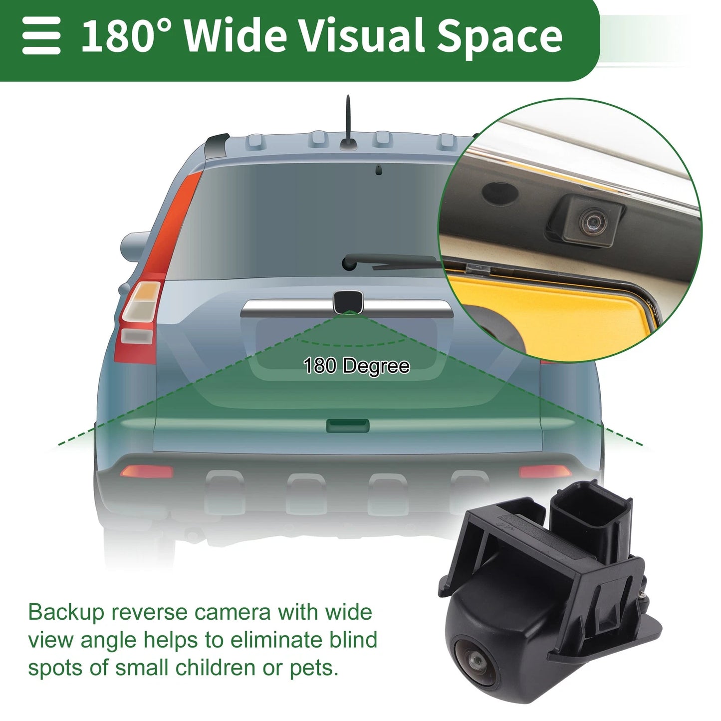 Rear View Camera 120-180 Degree for Honda Accord (2013-2017)