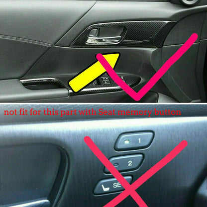 Inner Door Handle Panel Cover Trim 4Pcs for Honda Accord (2013–2017)