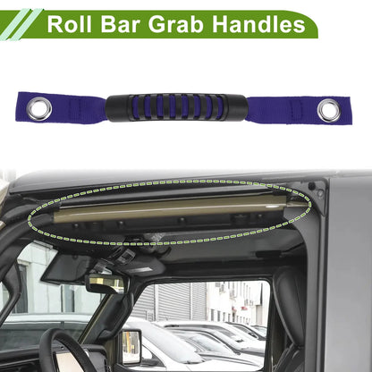 Roll Bar Grab Handles for Jeep Wrangler (2018-2025) Black Blue