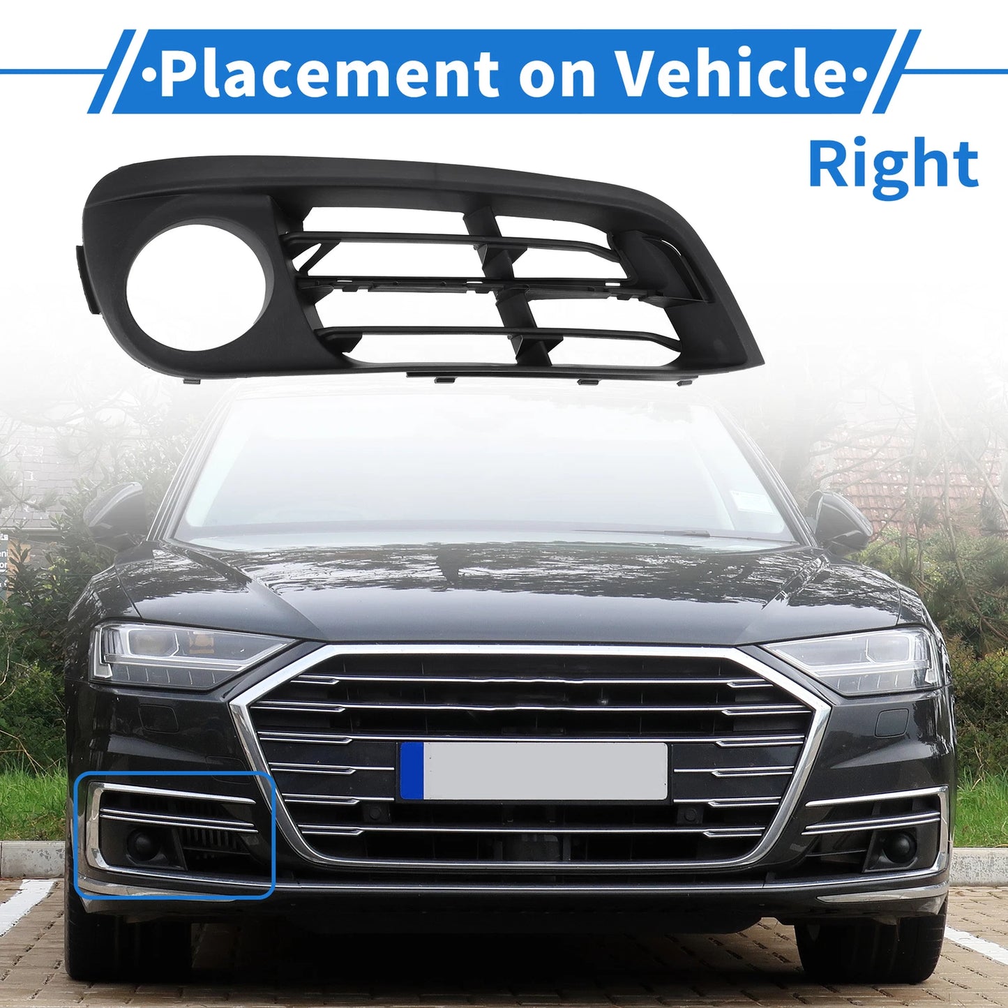 Front Right Fog Light Grill for BMW 528i (2015-2016)