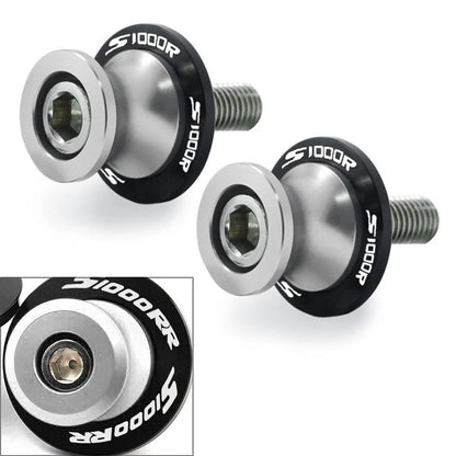 Silver Swingarm Spools for BMW S1000R S1000RR (2014-2018) - 2 x M8 Screws
