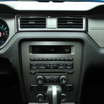 Carbon Fiber Parts Center Air Outlet Vent Trim Fit For Ford Mustang 2009-2013