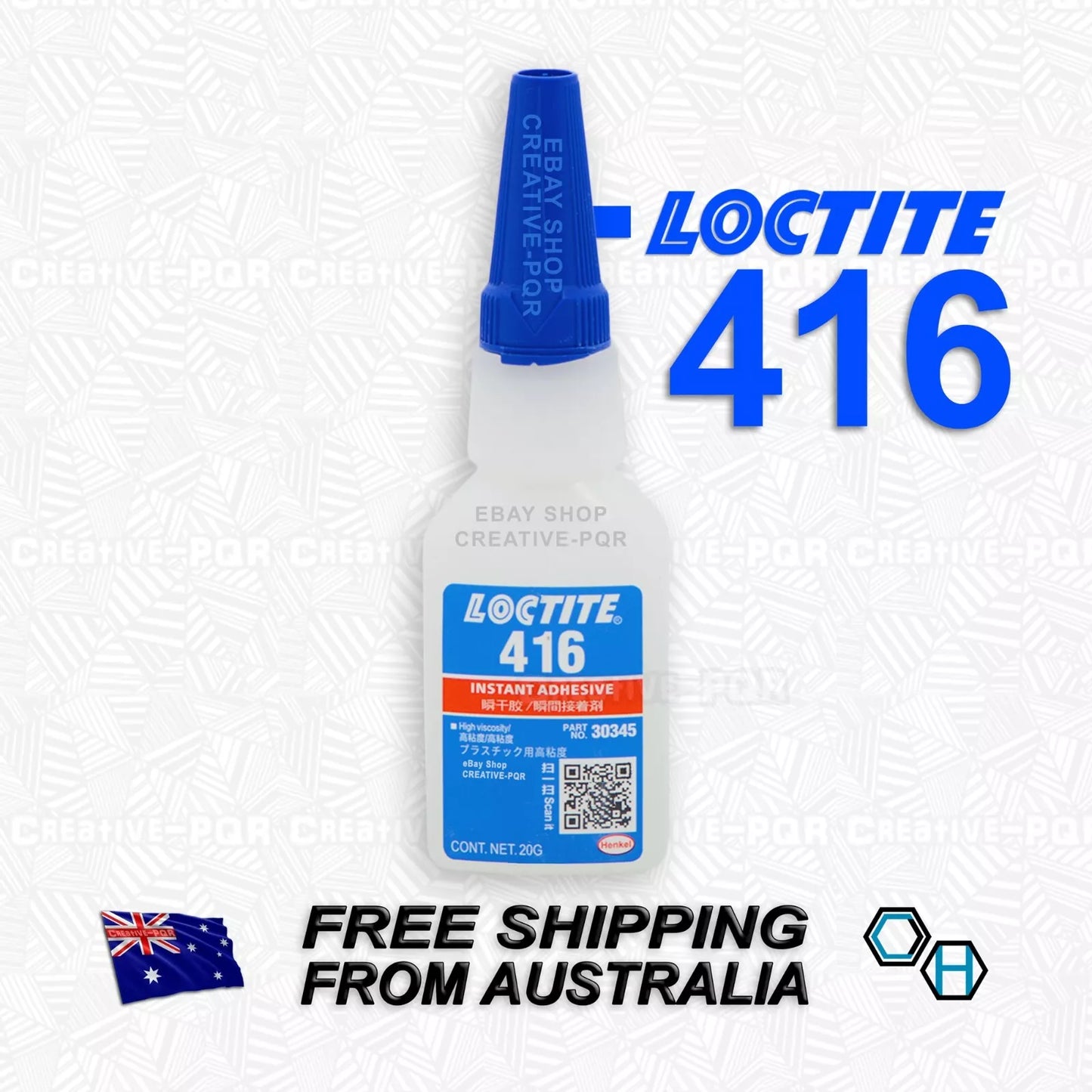 Loctite 416 20g Medium Viscosity Instant Adhesive for Plastic Bonding