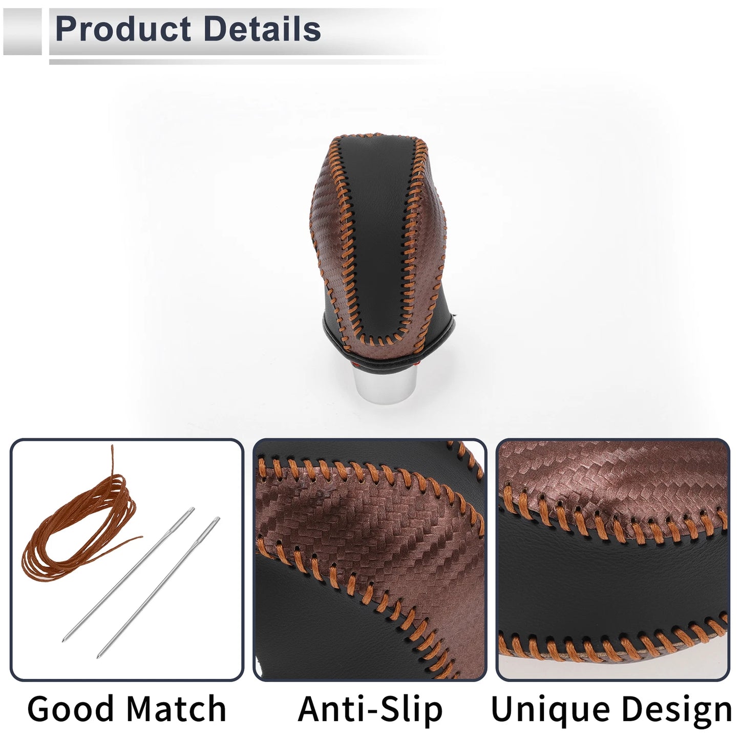 Brown Carbon Fiber Gear Shift Knob Cover for Subaru Impreza (2017-2023)