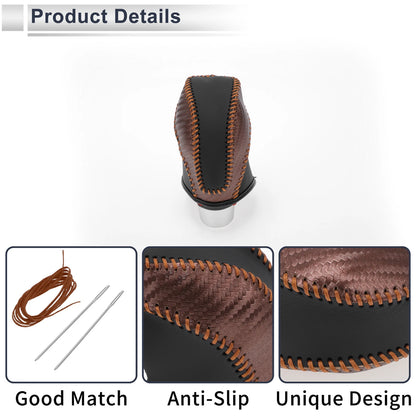 Brown Carbon Fiber Gear Shift Knob Cover for Subaru Impreza (2017-2023)