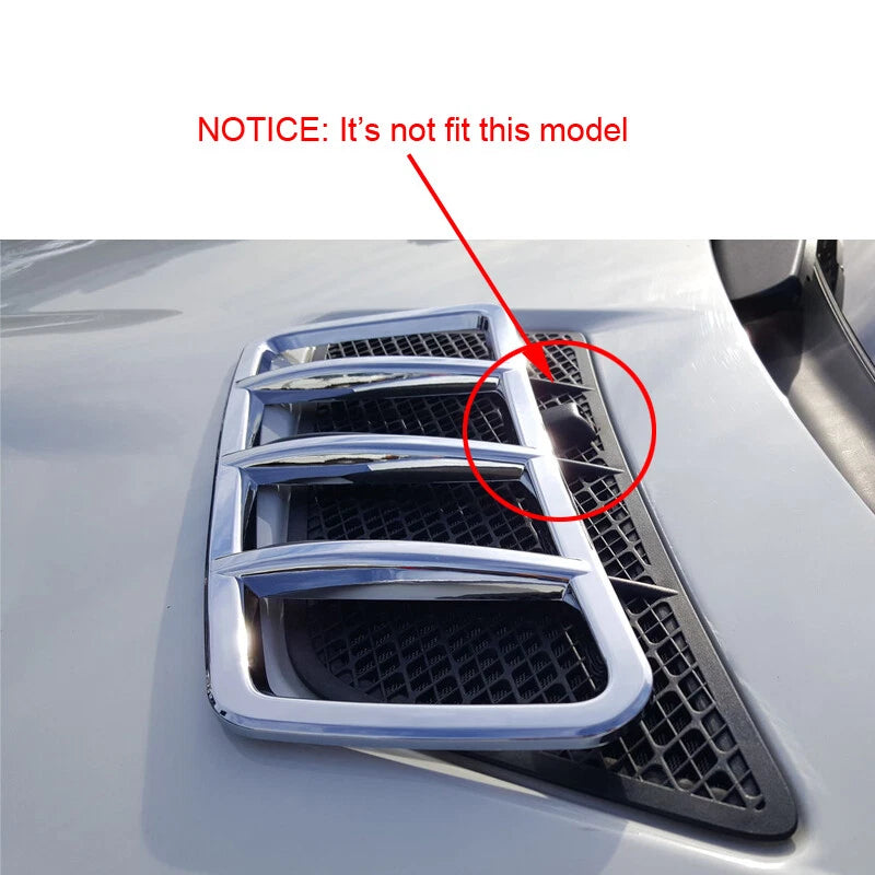 Chrome Engine Hood Air Outlet Vent Trim Cover Frame Fit For Benz GLE ML GL