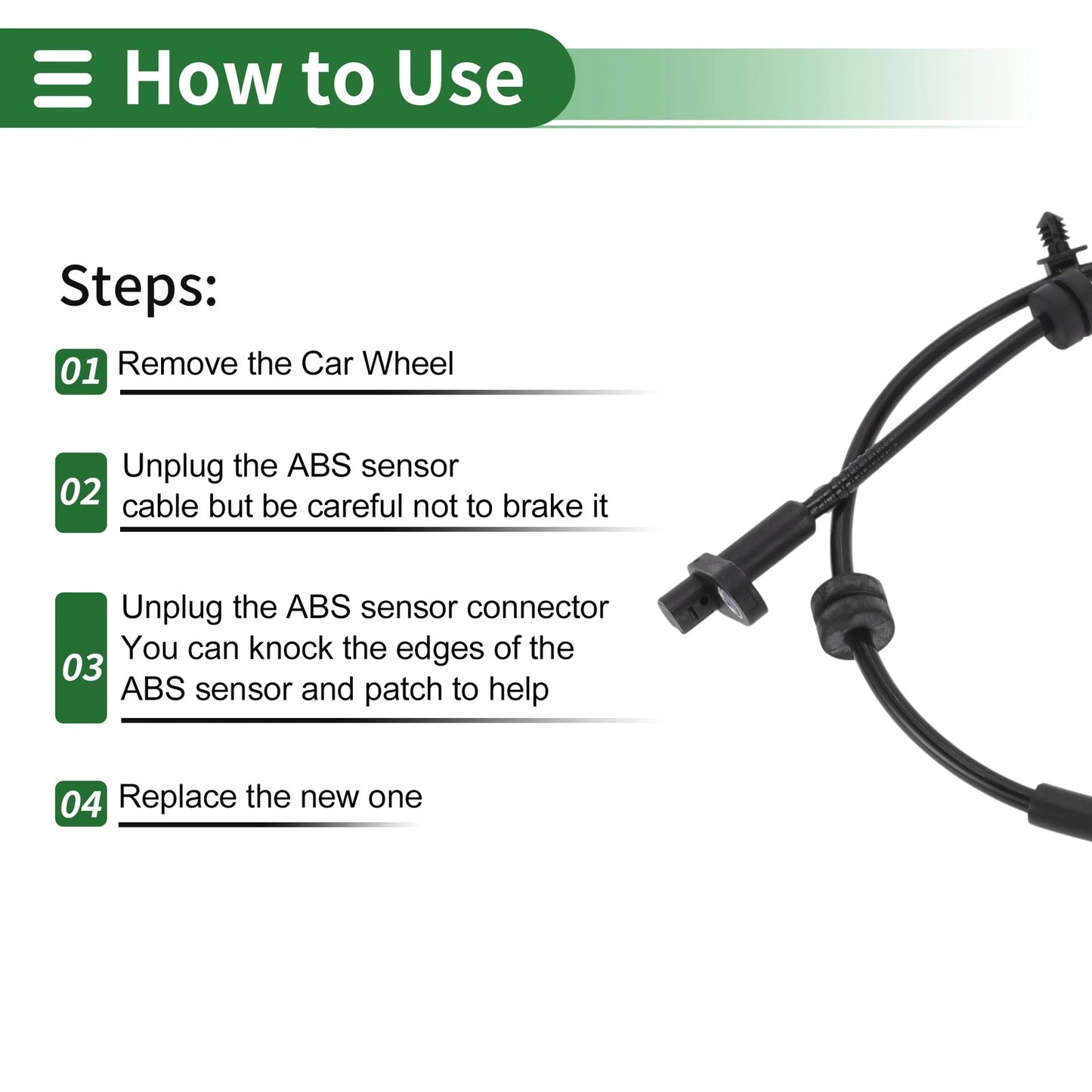 ABS Wheel Speed Sensor for Mazda 2 (Rear Left & Right)