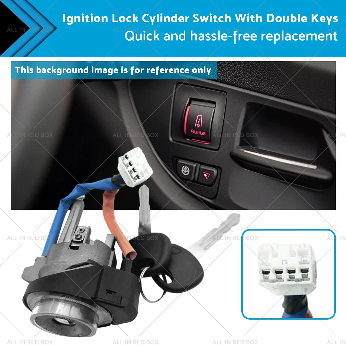 Ignition Lock Cylinder Switch w/2 Keys for Hyundai Elantra (2017-2020)