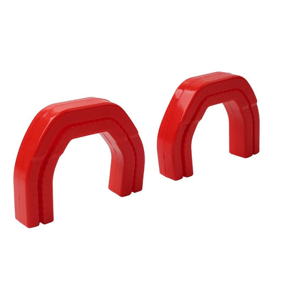 2 x Red Front Tow Hook Hitch Covers for Dodge Ram 1500 (2019-2024)