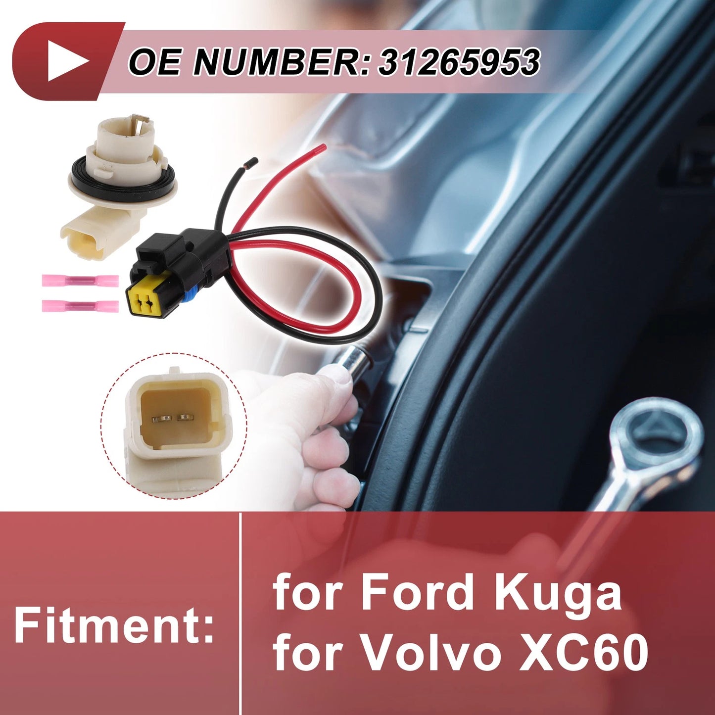 Rear Fog Lights Socket Wiring for Ford Kuga (2012-2019)