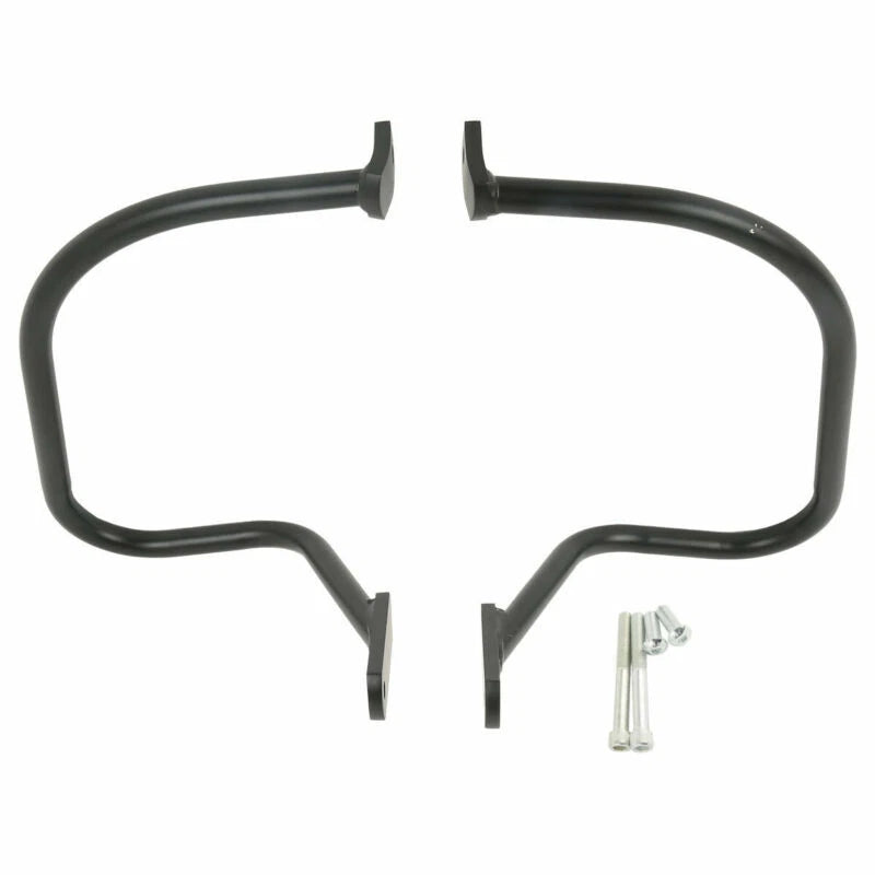 Black Chrome Rear Saddlebag Guard Bar for Harley Softail Heritage (1997-1999)